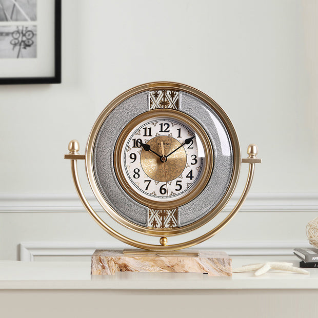 Living Room Old-fashioned Decorations Fashion Household Desktop Clocks Bedroom Mute And Simple